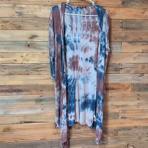COIN 1804 Tie-Dye Long Cardigan Cute Cheap Flowy
